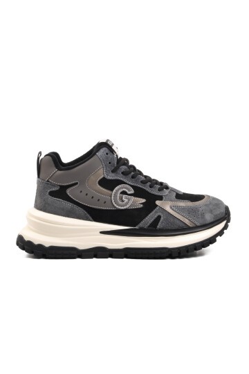 Siyah Yüksek Taban Unisex Spor Ayakkabı