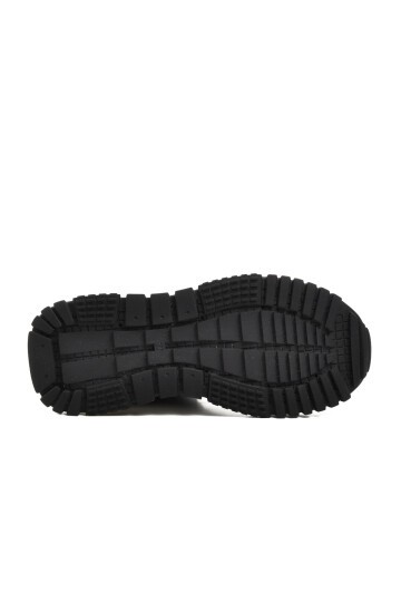 Siyah Yüksek Taban Unisex Spor Ayakkabı