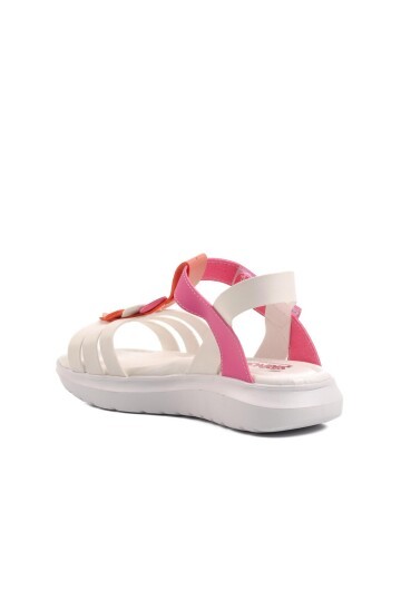 Ayakmod Beyaz-Fuşya-Pembe Kız Çocuk Sandalet