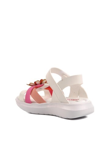 Ayakmod Beyaz-Fuşya-Pembe Kız Çocuk Sandalet