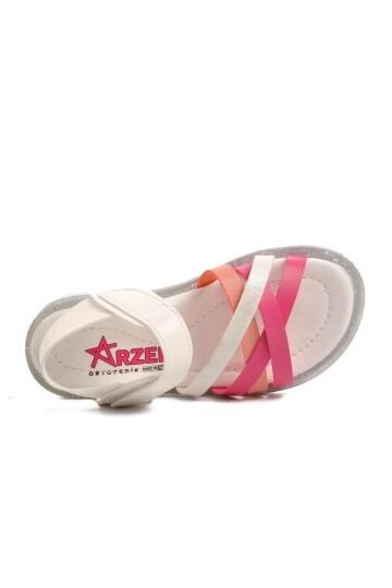 Ayakmod Beyaz-Fuşya-Pembe Kız Çocuk Sandalet
