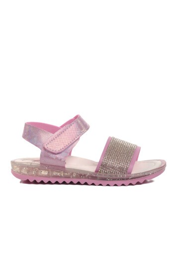 Ayakmod Pembe Simli Çocuk Sandalet