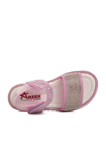 Ayakmod Pembe Simli Çocuk Sandalet