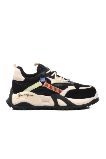 Fileli Siyah Kadın Sneaker