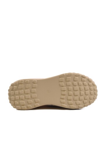 Ayakmod Bej Tekstil Taşlı Kadın Sneaker