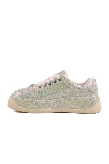 Beyaz Taşlı Kadın Sneaker