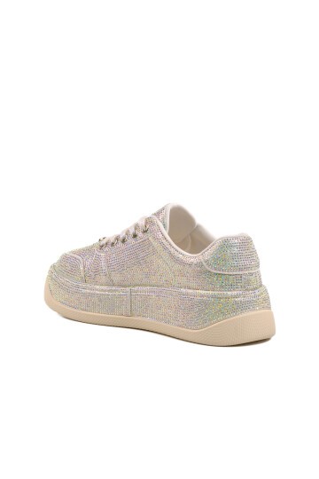 Beyaz Taşlı Kadın Sneaker