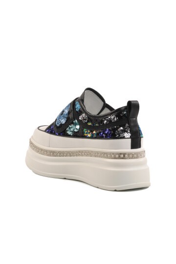 Ayakmod Siyah Kalın taban Kadın Sneaker