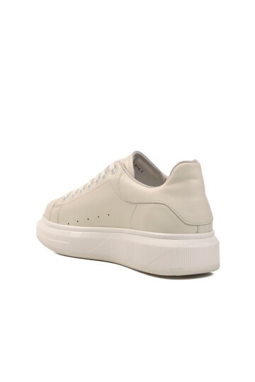 Beyaz Hakiki Deri Erkek Sneaker 152-21028 M