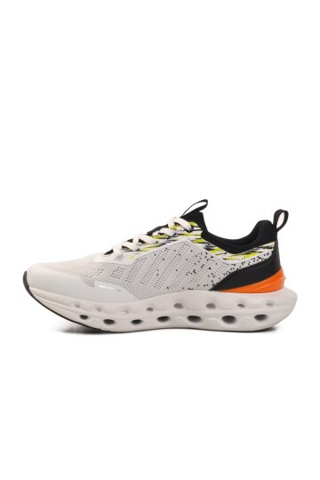 Beyaz-Neon Sarı Fileli Erkek Spor Ayakkabı Gabi 25053 M