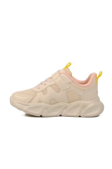 Krem-Pudra Tekstil Çocuk Spor Ayakkabı 1884 P