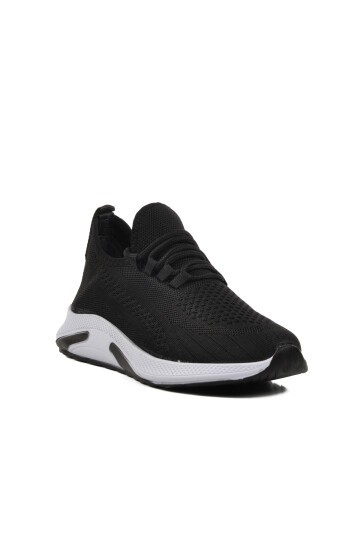 Siyah-Beyaz Fileli Unisex Spor Ayakkabı Pına 101 G