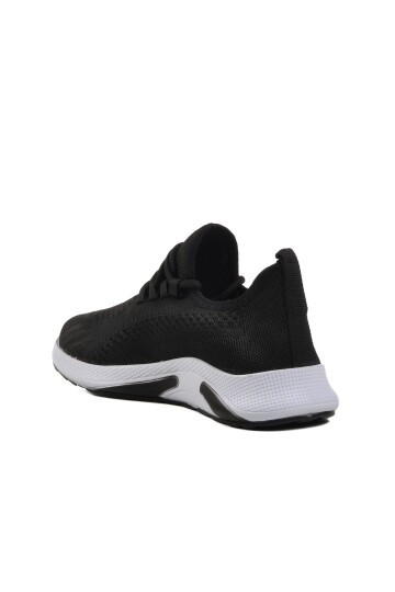 Siyah-Beyaz Fileli Unisex Spor Ayakkabı Pına 101 G
