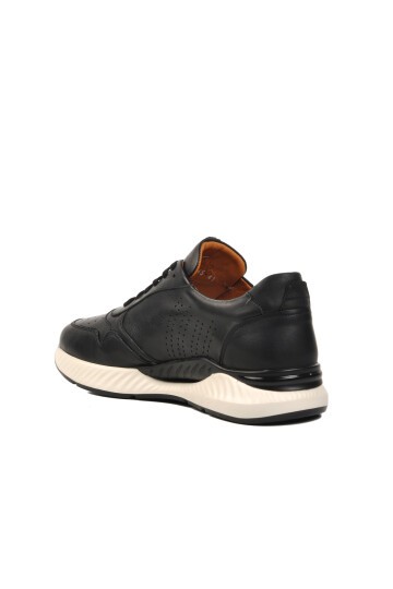 Siyah Hakiki Deri Erkek Sneaker 758803 M