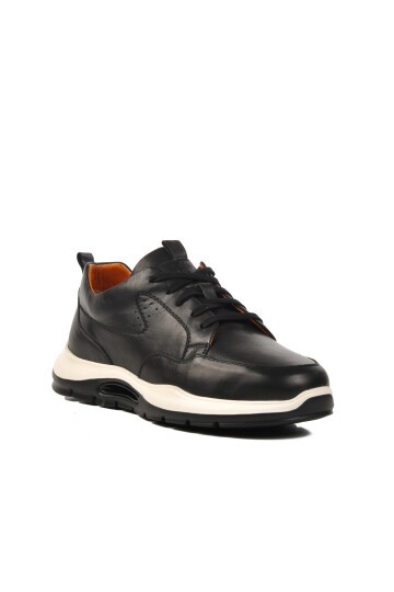 Siyah Hakiki Deri Erkek Sneaker 822502 M