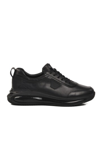 Siyah Hakiki Deri Erkek Sneaker Sucre 2501 M