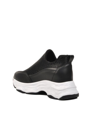 Siyah Taşlı Kadın Sneaker Ayakmod Lady 6080 Z