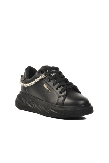 Siyah Taşlı Kadın Sneaker 7081 Z