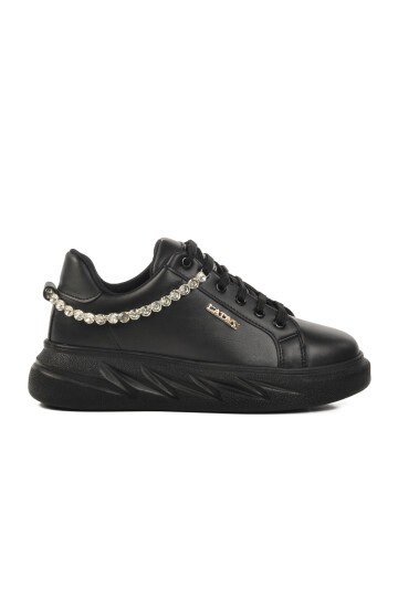 Siyah Taşlı Kadın Sneaker 7081 Z