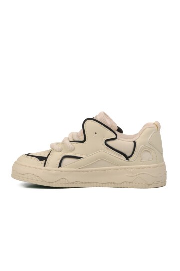 United Colors of Benetton Bej-Siyah Kadın Sneaker