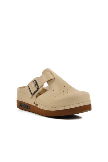 Bej Anatomik Unisex Sabo Terlik 07-008 G