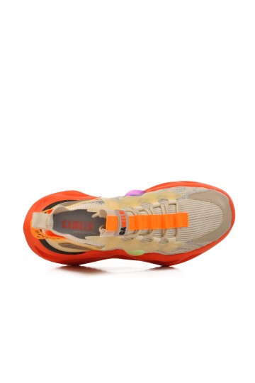 Bej Memory Foam Anorak Erkek Spor Ayakkabı Clutch M