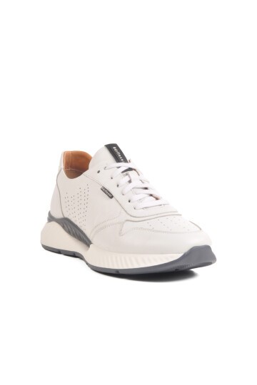 Beyaz Hakiki Deri Erkek Sneaker 758803 M