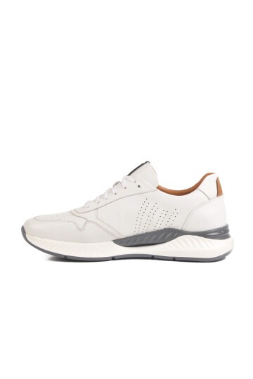 Beyaz Hakiki Deri Erkek Sneaker 758803 M