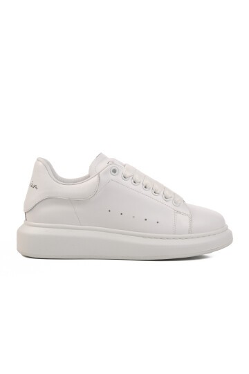 Beyaz Hakiki Deri Erkek Sneaker Premium 02028 M
