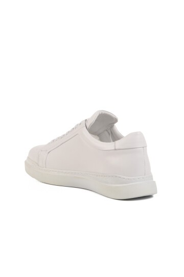 Beyaz Hakiki Deri Erkek Sneaker Premium 2040 M