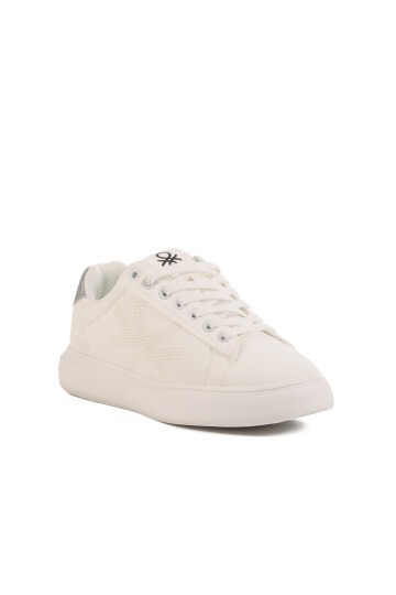 Beyaz Poliüretan Kadın Sneaker Benetton BNI-11567 Z