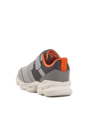Gri Cırtlı Işıklı Hafif Unisex Çocuk Spor Ayakkabı Cayt B