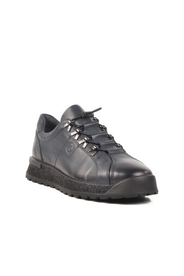Lacivert Hakiki Deri Erkek Sneaker 3K1820-3835 M