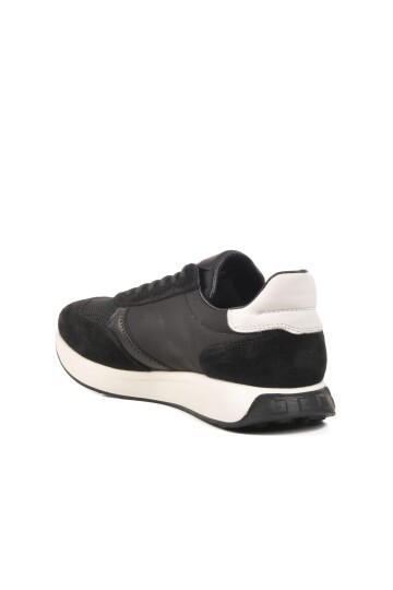 Siyah-Beyaz Hakiki Deri Erkek Sneaker 3Y1530-E320 M