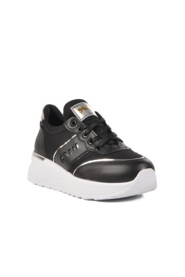 Siyah Kalın Taban Kadın Sneaker 77912 Z