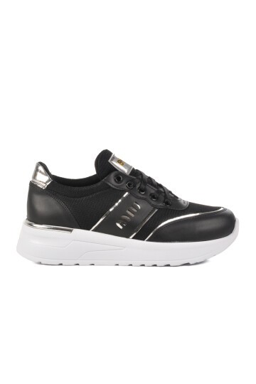 Siyah Kalın Taban Kadın Sneaker 77912 Z