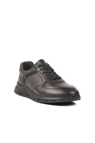 Siyah Hakiki Deri Erkek Sneaker 4K1836-6283 M