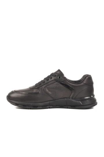 Siyah Hakiki Deri Erkek Sneaker 4K1836-6283 M