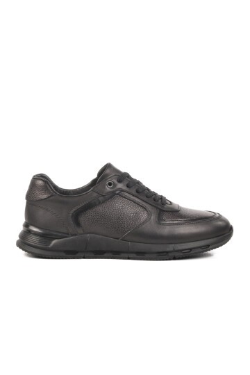 Siyah Hakiki Deri Erkek Sneaker 4K1836-6283 M