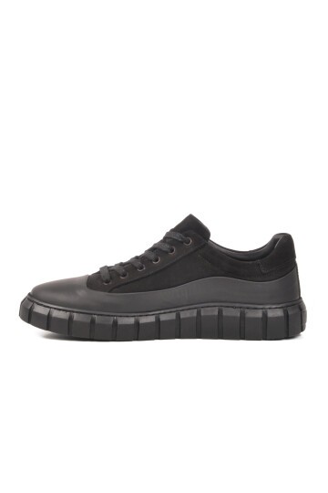 Siyah Nubuk Hakiki Deri Erkek Sneaker 2K0674-7662 M