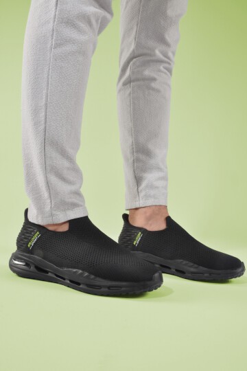 Siyah Memory Foam Hafif Esnek Hava Alan Erkek Spor Ayakkabı 241403 M