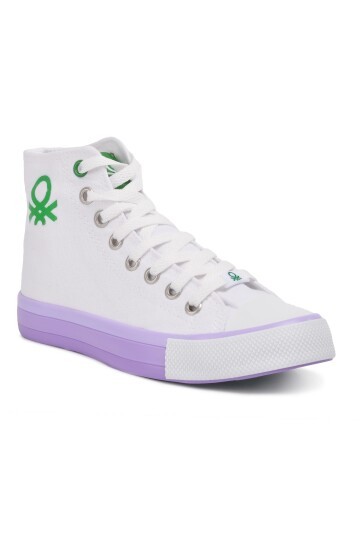 Beyaz-Lila Kadın Spor Ayakkabı Bn-30189 G