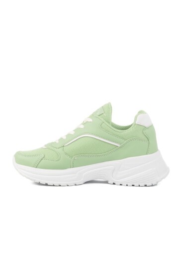 Mint Yeşili Fileli Kadın Spor Ayakkabı 2410 G