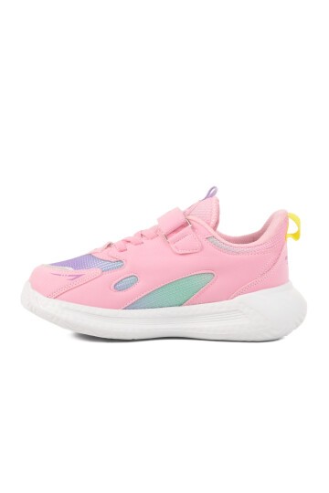 Pembe-Sarı Fileli Çocuk Spor Ayakkabı 2480 F