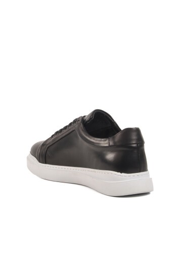 Siyah-Beyaz Hakiki Deri Erkek Sneaker Premium 2040 M