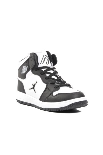 Siyah-Beyaz  Unisex Hi Sneaker Haykat Uzun G