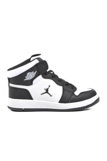 Siyah-Beyaz  Unisex Hi Sneaker Haykat Uzun G