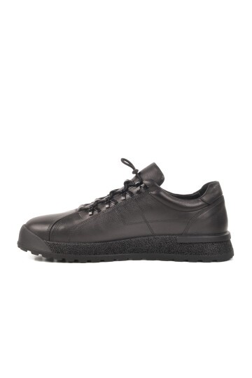 Siyah Hakiki Deri Erkek Sneaker 3K1820-3835 M