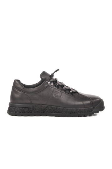 Siyah Hakiki Deri Erkek Sneaker 3K1820-3835 M
