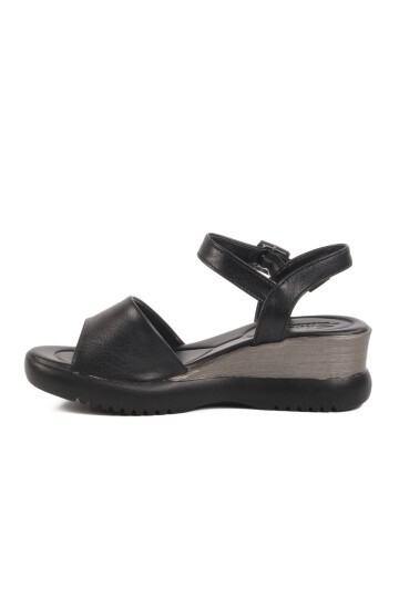 Siyah Topuklu Kadın Sandalet T-003 Z